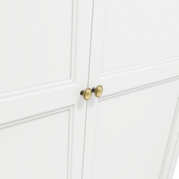 Ives 2 Door Single Drawer White Wardrobe - Size: 2 Door, Single Drawer - LPD Home - Wilko - thumbnail 7