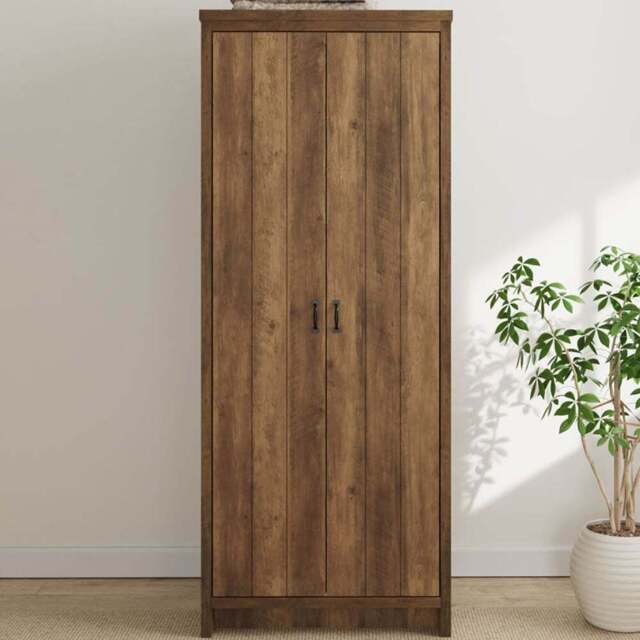 GFW Boston 2 Door Knotty Oak Wardrobe - Brown - Wilko - image 1
