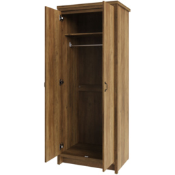 GFW Boston 2 Door Knotty Oak Wardrobe - Brown - Wilko - thumbnail 6