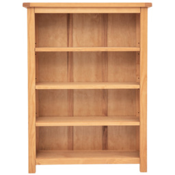 Lugo 4 Shelf Waxed Wide Bookcase - Wood - Wilko - thumbnail 3