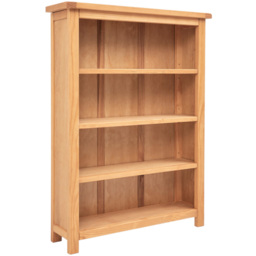 Lugo 4 Shelf Waxed Wide Bookcase - Wood - Wilko - thumbnail 4