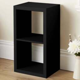 wilko Oslo 2 Shelf Black Cube Storage Unit