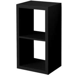 wilko Oslo 2 Shelf Black Cube Storage Unit - thumbnail 4