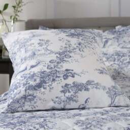 The Lyndon Company 2021 Toile De Jouy Blue Indoor Cushion 45 x 45cm - Wilko - thumbnail 1
