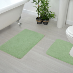 Allure Bath Fashions Sage Green Microfibre Luxury Non-Slip Pedestal Mat 50 x 50cm - Wilko - thumbnail 3