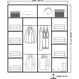 Sliding Wardrobes 4U Nicole 2 Door Grey Mirrored Wardrobe 203cm - Wilko - thumbnail 5