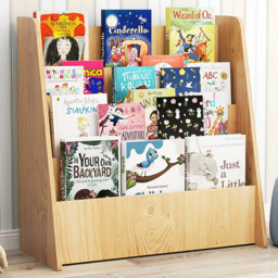 Costway 4 Tier Natural Kids Bookshelf - Size: 4 Shelf - n/a - Wilko - thumbnail 1