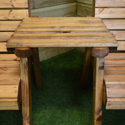 Samuel Alexander Hand Made Chunky Rustic Wooden Companion Seat Straight Tray - Brown - Wilko - thumbnail 3