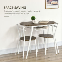 Portland 2 Seater Oval Dining Set Natural Wooden - Brown - Wilko - thumbnail 7