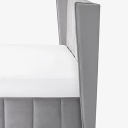 Julian Bowen Katie Double Grey Velvet Bed Frame with Winged Headboard - Wilko - thumbnail 7