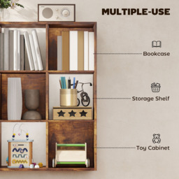 HOMCOM 9 Cube Rustic Brown Storage Cupboard - Size: 91.5 cm x 29.5 cm x 91.5 cmcm - Wilko - thumbnail 7