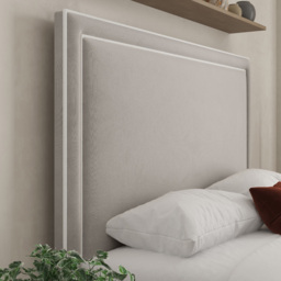 DS Living Verona King Size Plush Pebble Piping Bed Frame - Grey - Wilko - thumbnail 3