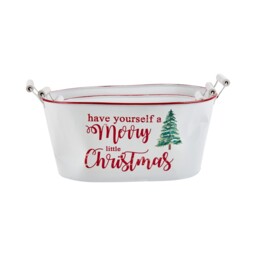 Set of 3 Christmas Buckets White - Santa's Chalet - Wilko - thumbnail 1