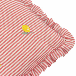 furn. Les Fleurs Lemons Embroidered Ruffle Polyester Filled Cushion 30 x 50cm - Yellow - Wilko - thumbnail 6