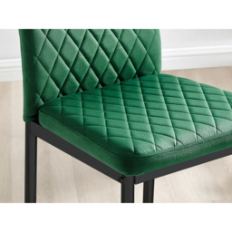Furniturebox Modern Valera Green and Black Velvet Bar Stool Set of 2 - Wilko - thumbnail 5