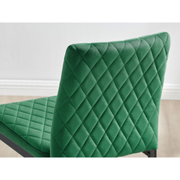 Furniturebox Modern Valera Green and Black Velvet Bar Stool Set of 2 - Wilko - thumbnail 6