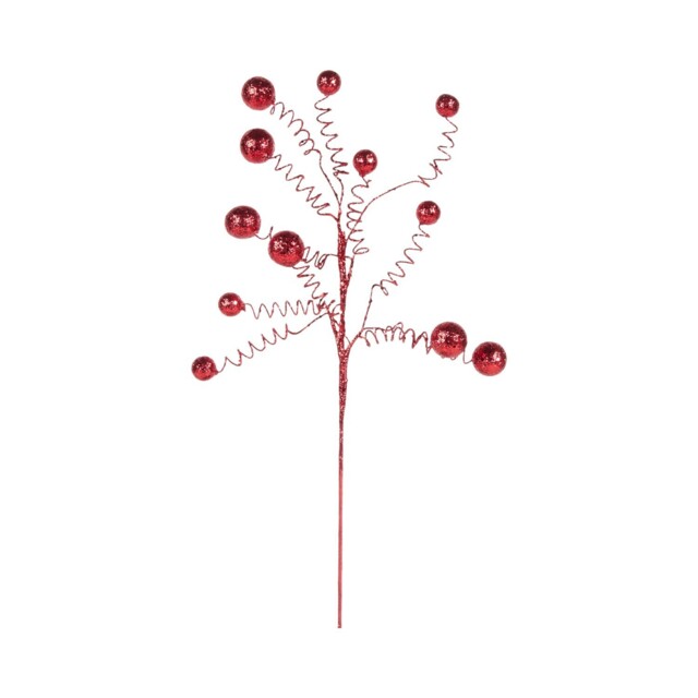Glittery Pom Pom SprayRed or Green - Candy Cane Lane - Wilko