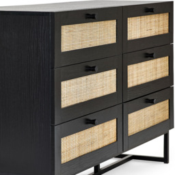 Julian Bowen Padstow 6 Drawer Black Chest of Drawers - Wilko - thumbnail 5