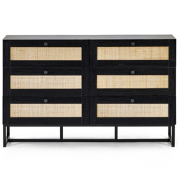 Julian Bowen Padstow 6 Drawer Black Chest of Drawers - Wilko - thumbnail 4