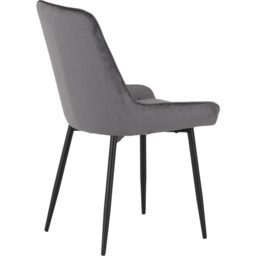 Seconique Avery Set of 2 Grey Velvet Dining Chair - Wilko - thumbnail 7