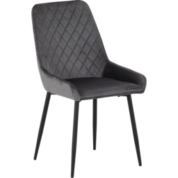Seconique Avery Set of 2 Grey Velvet Dining Chair - Wilko - thumbnail 5