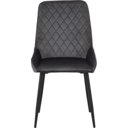 Seconique Avery Set of 2 Grey Velvet Dining Chair - Wilko - thumbnail 4