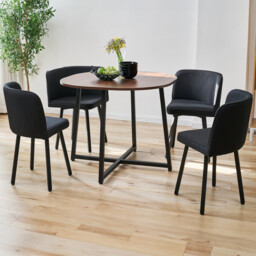 Millie Dining Table and Chairs Set - Black - Size: 4 Seater - Wilko - thumbnail 7