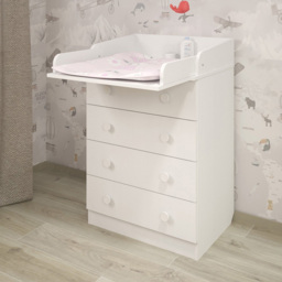 Shefa 600 4 Drawer White Kids Changing Dresser - Size: 92 x 60 x 48cm - Wilko - thumbnail 6