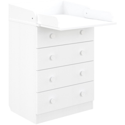 Shefa 600 4 Drawer White Kids Changing Dresser - Size: 92 x 60 x 48cm - Wilko - thumbnail 3