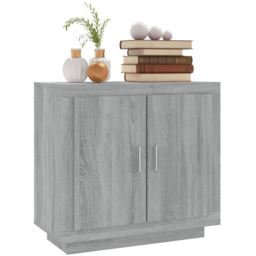 vidaXL 2 Door Grey Sonoma Sideboard - Size: 75 x 80 x 40cm - Wilko - thumbnail 4