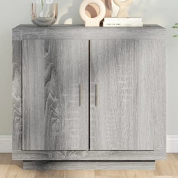 vidaXL 2 Door Grey Sonoma Sideboard - Size: 75 x 80 x 40cm - Wilko - thumbnail 1