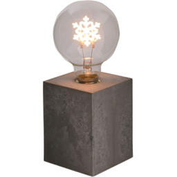 The Christmas Gift Co Grey Square Snowflake Light with Cement Effect Base - Size: 8 x 8 x 20cm - The Christmas Gift Co. - Wilko - thumbnail 4