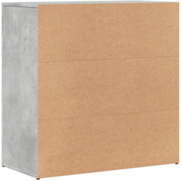 vidaXL 2 Door 2 Drawer Concrete Grey Wooden Sideboard - Size: 80 x 79 x 38cm - Wilko - thumbnail 6
