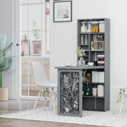 Portland Folding Office Desk Grey - Size: 98 x 51 x 153cm - Wilko - thumbnail 6