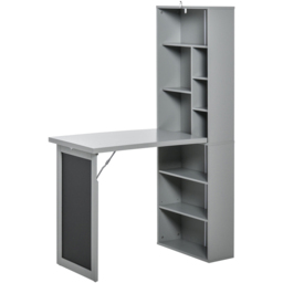 Portland Folding Office Desk Grey - Size: 98 x 51 x 153cm - Wilko - thumbnail 3