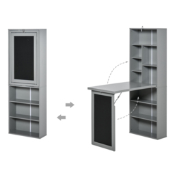 Portland Folding Office Desk Grey - Size: 98 x 51 x 153cm - Wilko - thumbnail 4