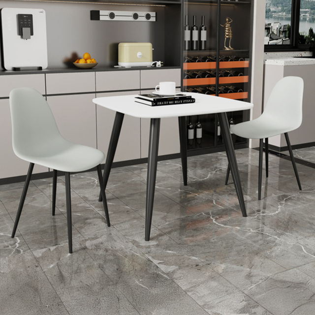 Core Products Aspen 2 Seater Square Dining Set White and Grey - Multi - Wilko - image 1