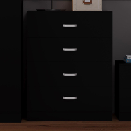 FWStyle Tunis 4 Drawer Matt Black Chest of Drawer - Wilko - thumbnail 5