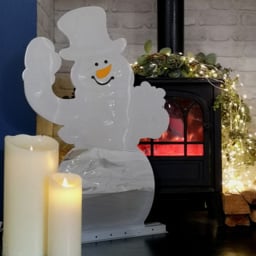 Samuel Alexander Infinity Light Up Standing Snowman Christmas Decoration 76cm - Size: 76 x 49 x 10cm - White - Wilko - thumbnail 4