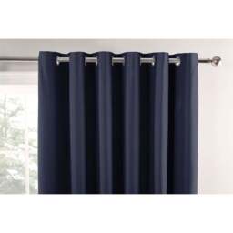 Divante Hoxton Navy Blackout Eyelet Curtains 229 x 168cm - Size: W 228 x D 168cm - Wilko - thumbnail 4