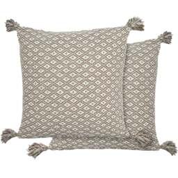 Serene Stockholm Taupe Cushion Cover 43 x 43cm - Cream - Wilko