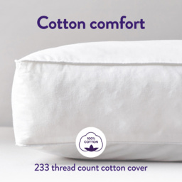 Slumberdown White Box Edge Pillow - Size: Single - Wilko - thumbnail 4