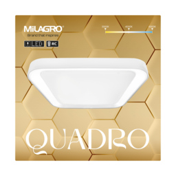 Milagro Quadro White Ceiling Lamp 230V - Size: 40 x 40 x 7cm - Wilko - thumbnail 5