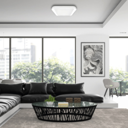 Milagro Quadro White Ceiling Lamp 230V - Size: 40 x 40 x 7cm - Wilko - thumbnail 3