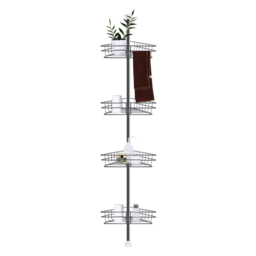 Living And Home 4 Tier Black Metal Bathroom Corner Storage Rack - Size: 22 x 31 x 6cm - Wilko - thumbnail 4
