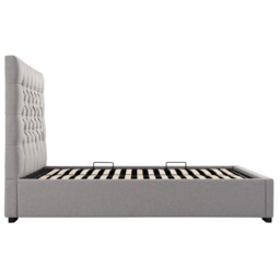 Lila Super King Grey Faux Wool Ottoman Bed - Wilko - thumbnail 5