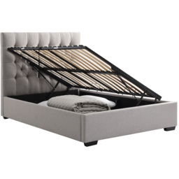 Lila Super King Grey Faux Wool Ottoman Bed - Wilko - thumbnail 4