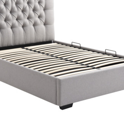 Lila Super King Grey Faux Wool Ottoman Bed - Wilko - thumbnail 6