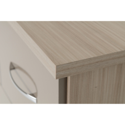 Seconique Nevada 5 Drawer Oyster Gloss and Light Oak Veneer Chest of Drawers - Brown - Wilko - thumbnail 6