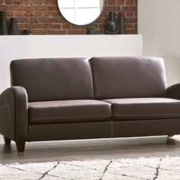Julian Bowen Vivo 3 Seater Brown Faux Leather Sofa - Wilko - thumbnail 4